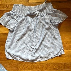 Blue off the shoulder top